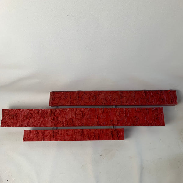 Große rote Struktur Wandlampe von Uwe Mersch