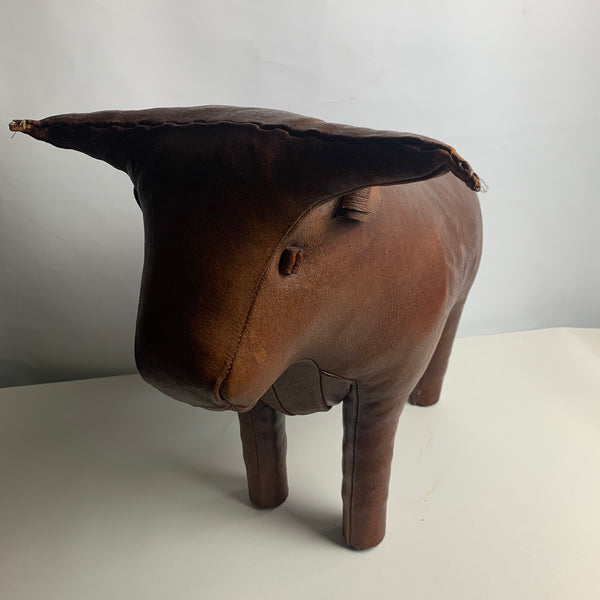 Vintage Leder Stier von Dimitri Omersa für das Londoner Kaufhaus Liberty