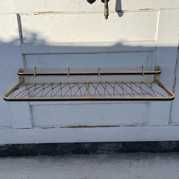 Mid Century Messing Garderobe Hutablage