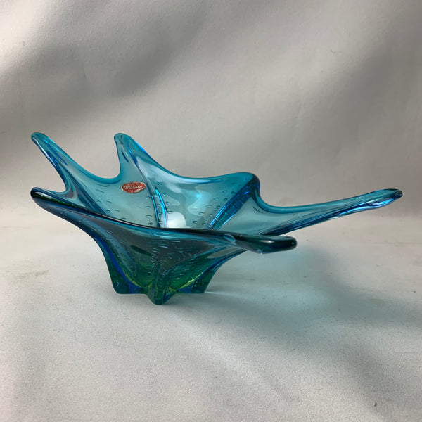 Grün blaue Murano Schale
