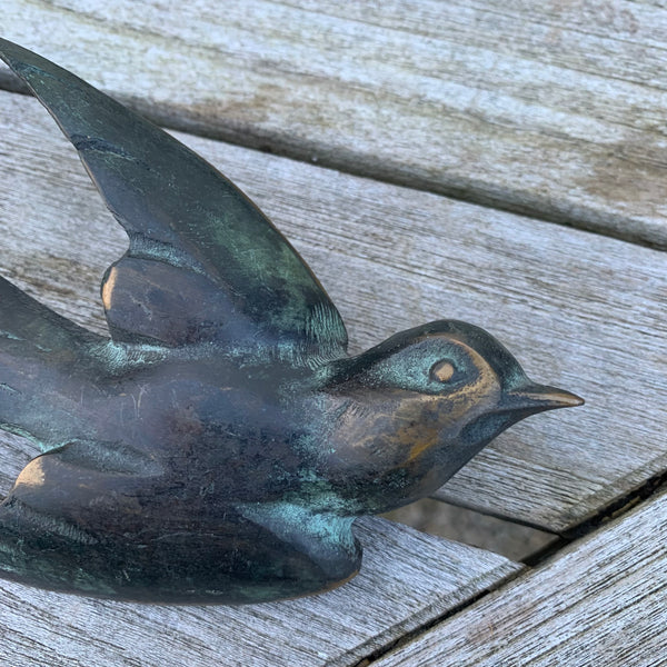 Bronze Schwalben Wanddeko
