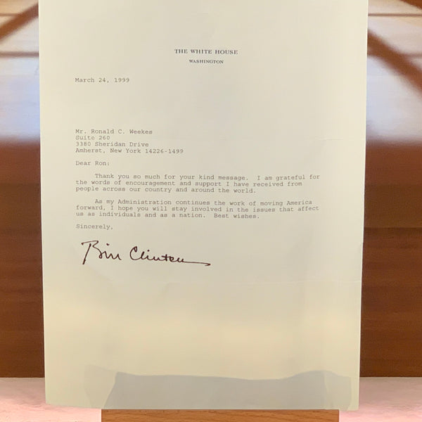 Autogramm Brief Bill Clinton