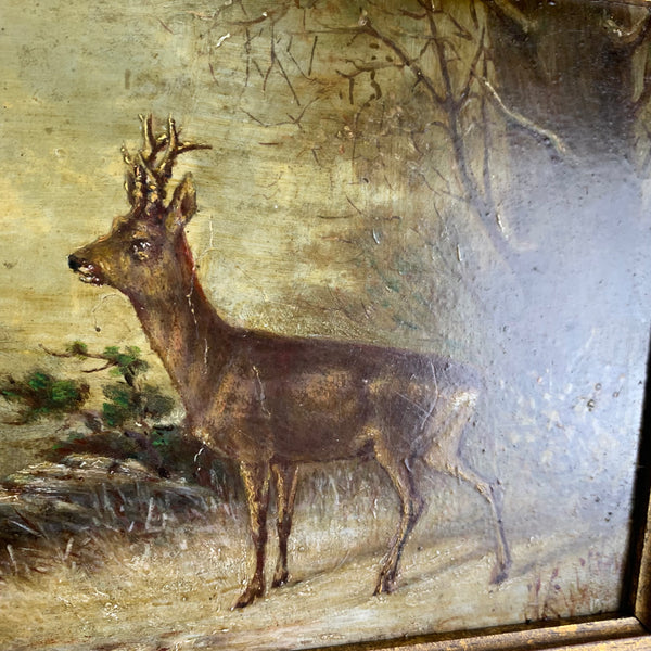 Ölgemälde Rehbock von 1893