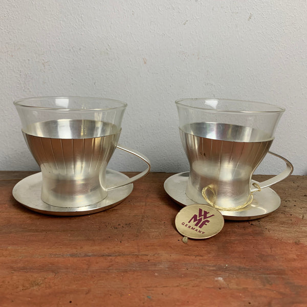 2 vintage Teegläser von WMF