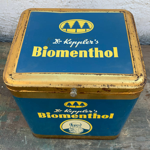 Große alte Blechdose Dr. Kepplers Biomenthol