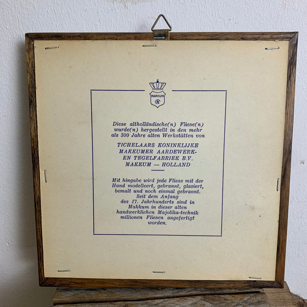 Altholländische Majolika Fliese