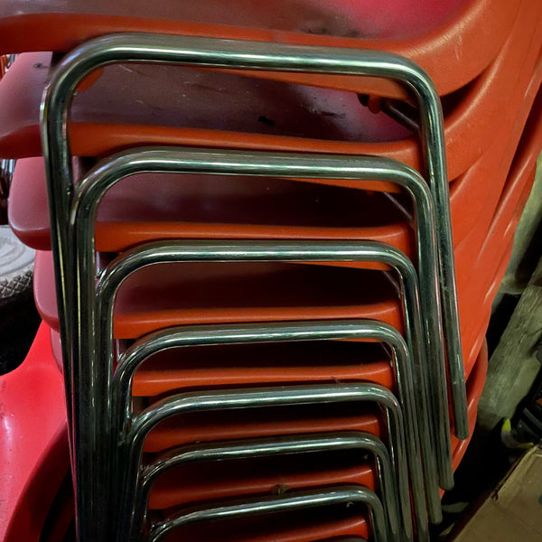 70er Jahre Stapelstuhl orange