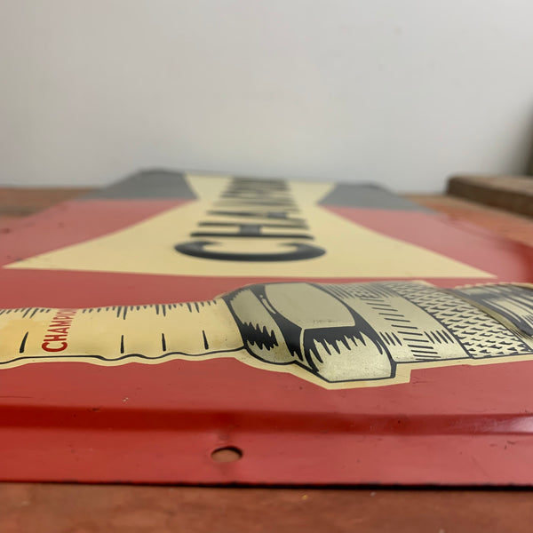 Vintage Blechschild Champion Zündkerzen