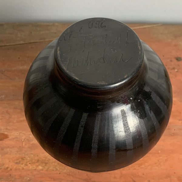 Black Pottery Vase von Istvan Fazekas aus Nadudvar in Ungarn