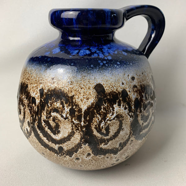 Keramik Vase 484 - 17 von Scheurich in braun blau