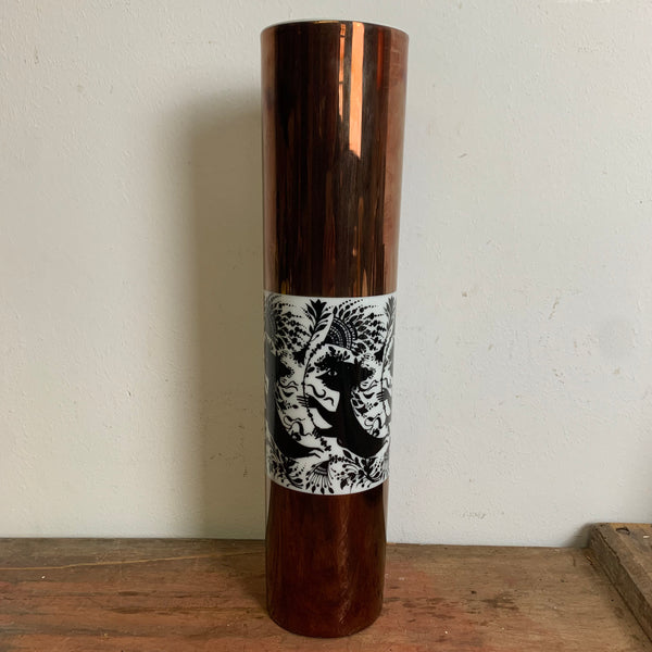 Seltene Kupferfarbene Vase Rosenthal Studio Linie von Björn Wiinblad
