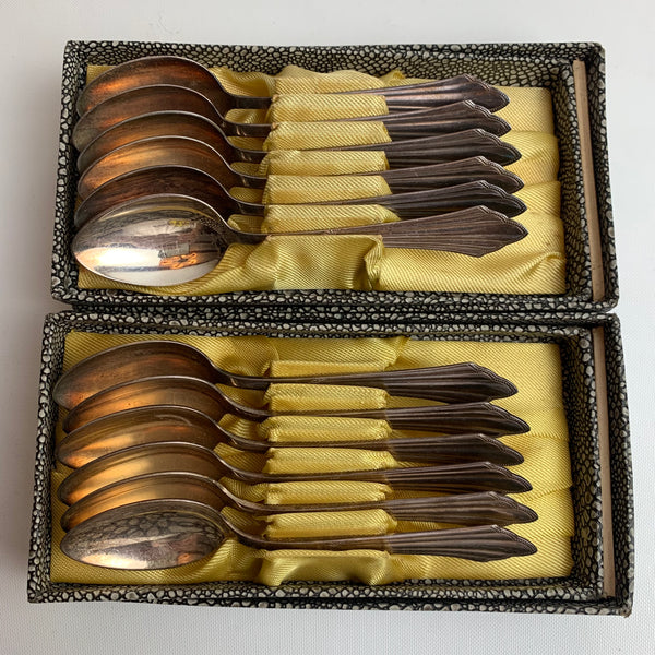 12 Teelöffel WMF Fächermuster