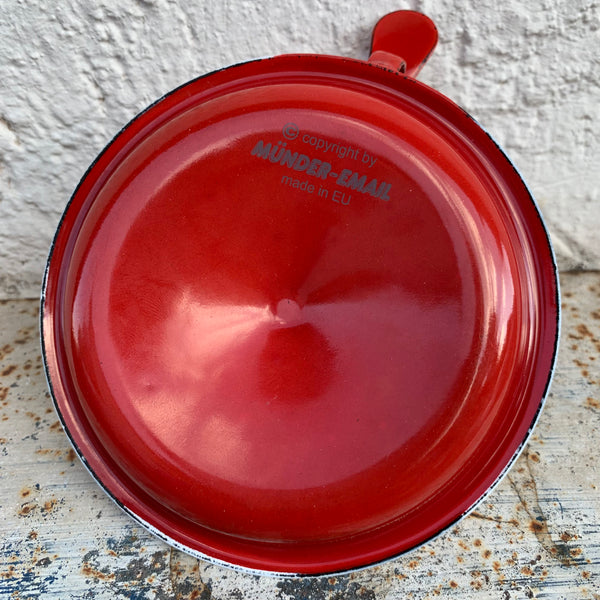 Emaille Kerzenhalter in rot