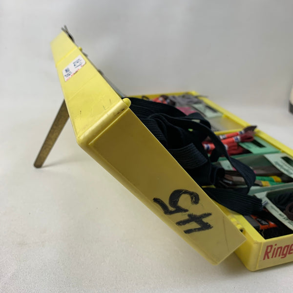 Original alte Ringelspitz Schuhsenkel Verkaufsbox mit Inhalt