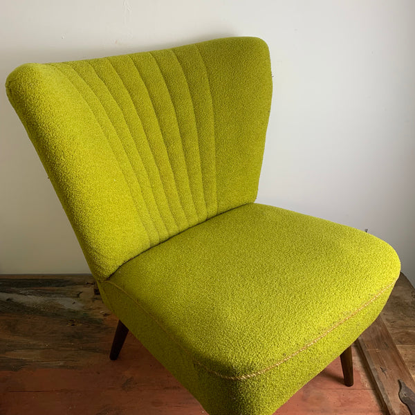 Mid Century Cocktailsessel in giftgrün