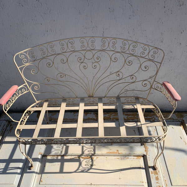 Vintage Gartenbank aus Eisen
