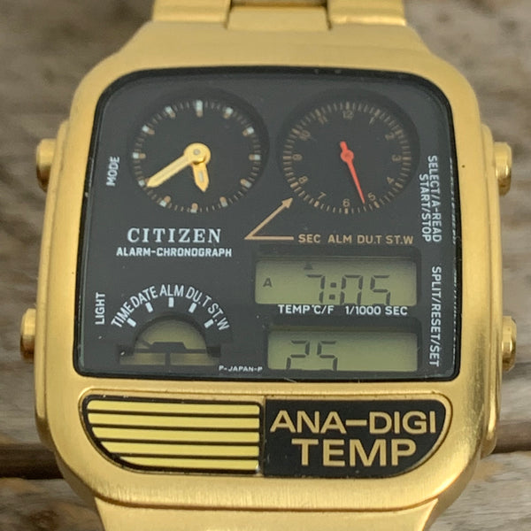 Vintage ana-digi temp Quarzuhr von Citizen