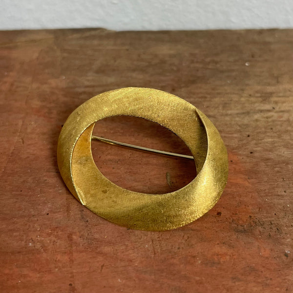 Elegante Goldbrosche 750er Gold