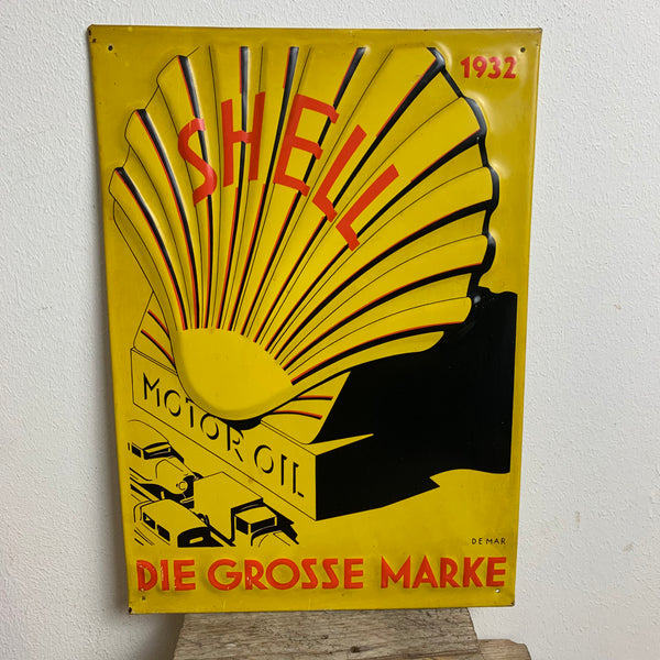 Vintage Blechschild limitierte Shell Edition Weihnachten 1992