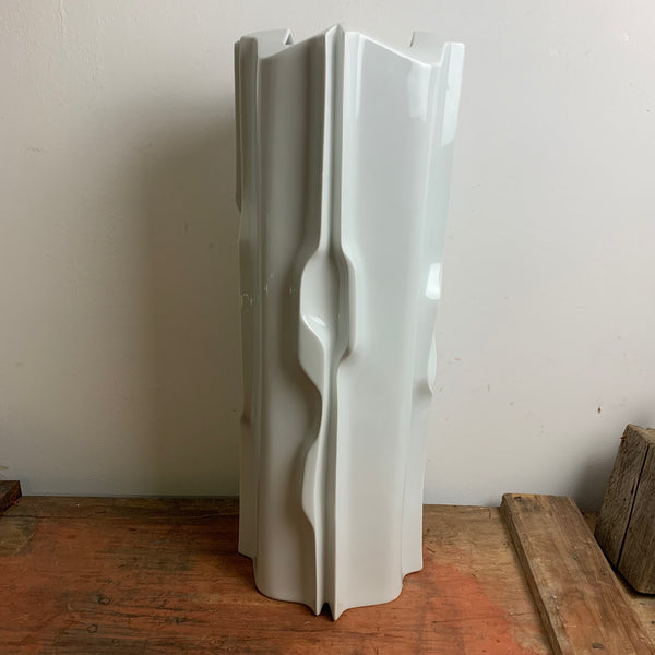 Große Op Art Porzellan Vase von Klaus Henning für Fürstenberg