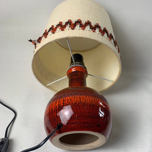 Keramik Tischlampe 60er Jahre