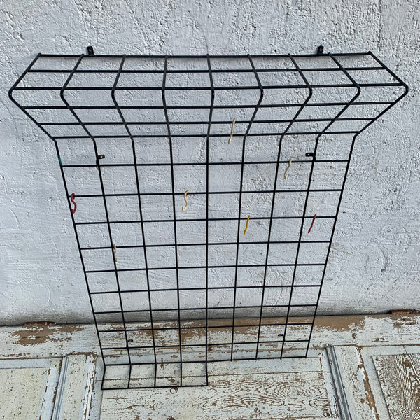 Vintage Draht Gitter Garderobe von Karl Fichtel für Drahtwerke Erlau schwarz