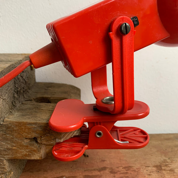 Vintage Klemmleuchte in rot