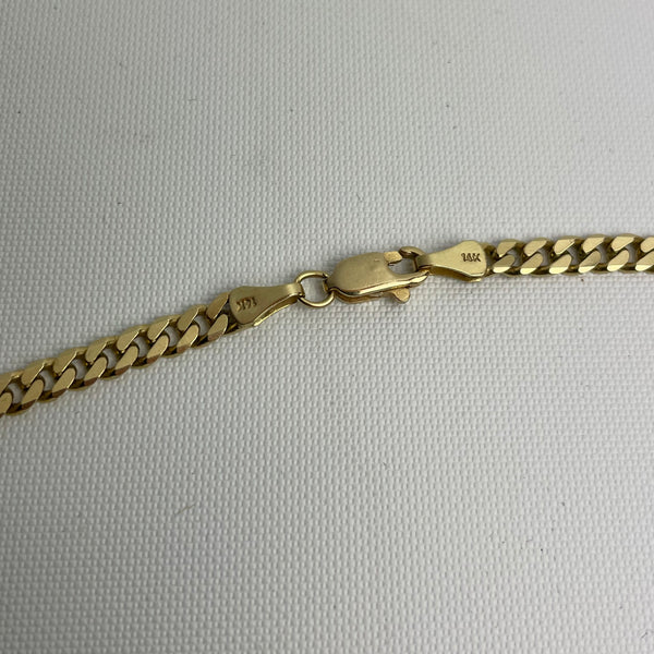 Panzerkette aus 585er Gold 55,5 cm