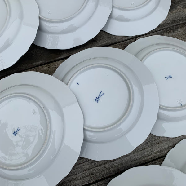 9 Teller Zwiebelmuster Meissen Schwertermarke