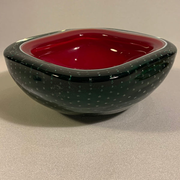 Murano Aschenbecher dreifarbig Melone