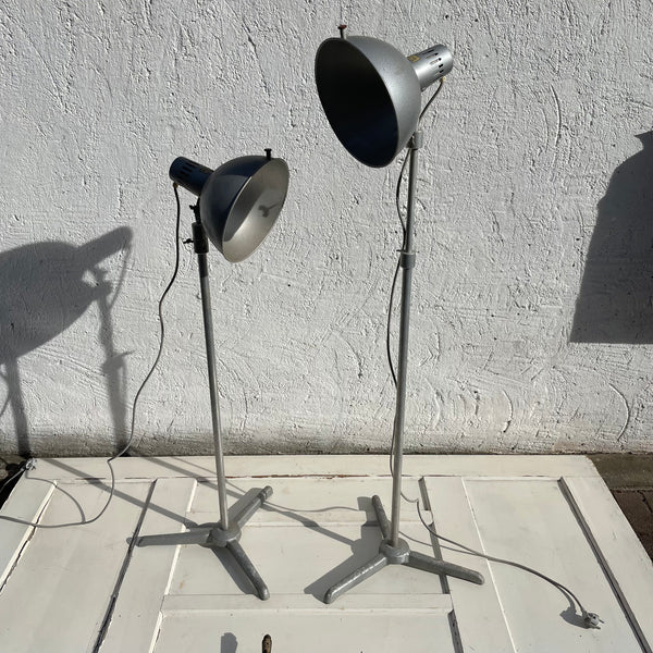 2 vintage Atelierleuchten / Fotoleuchten 50s