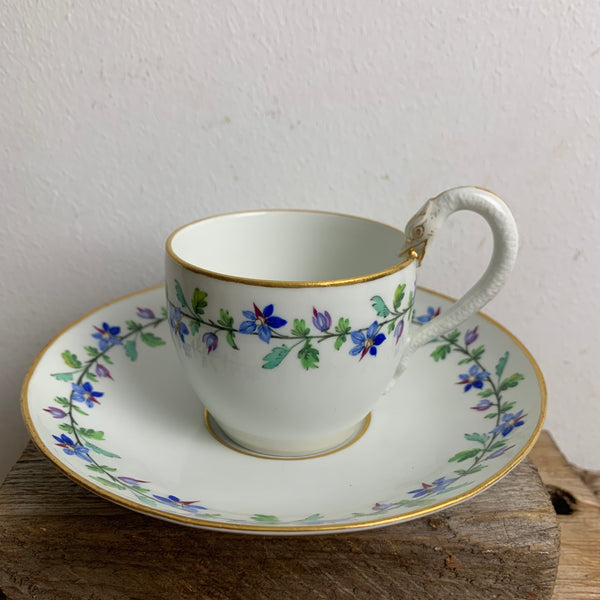 Meissen Geschirr Blumenranke Drachen Henkel