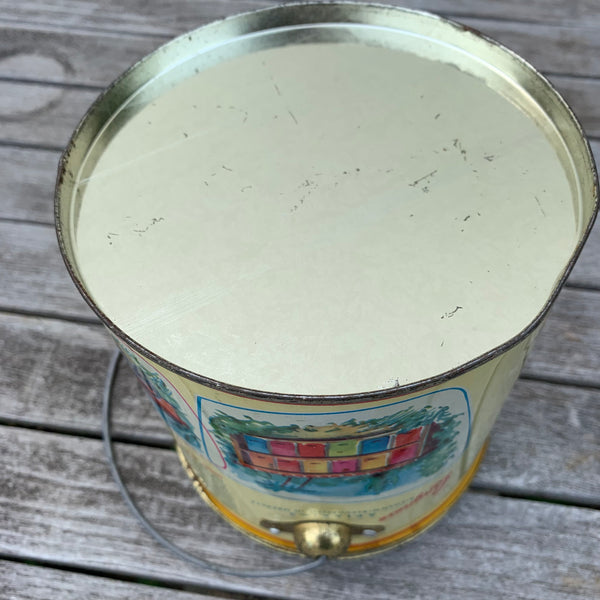 Vintage Langnese Bienenhonig Blechdose Eimer