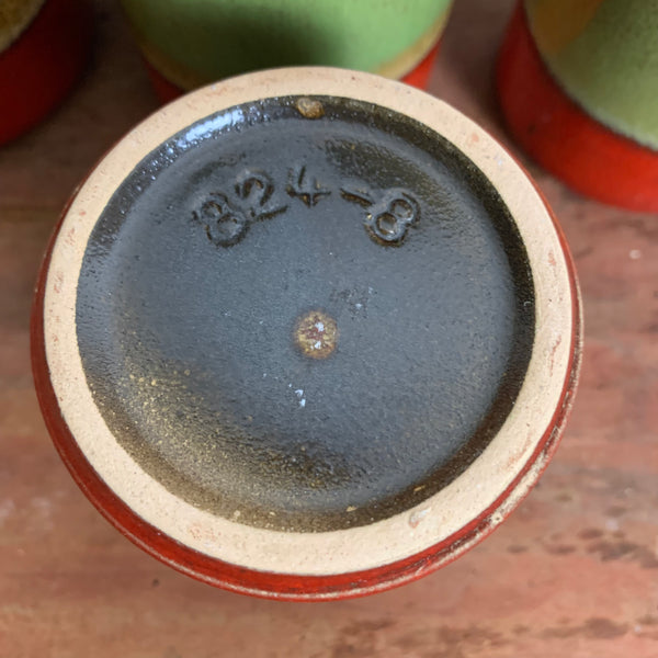 Vintage 6 Keramik Becher 824-8