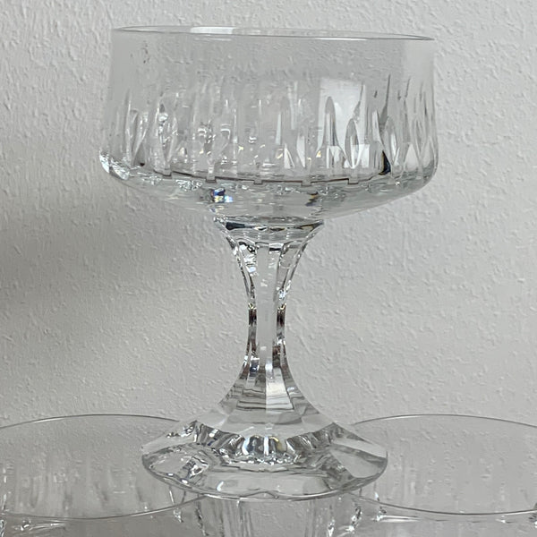 6 Bleikristall Champagnerschalen