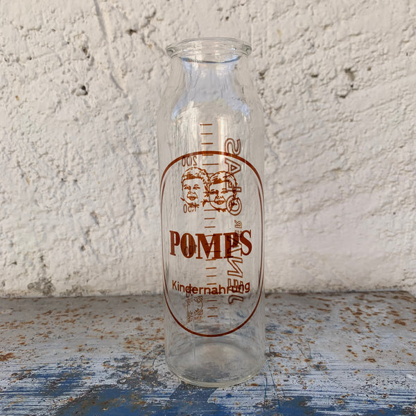 Vintage Babyflasche aus Glas