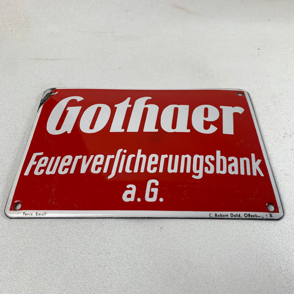 Emaille Schild Gothaer