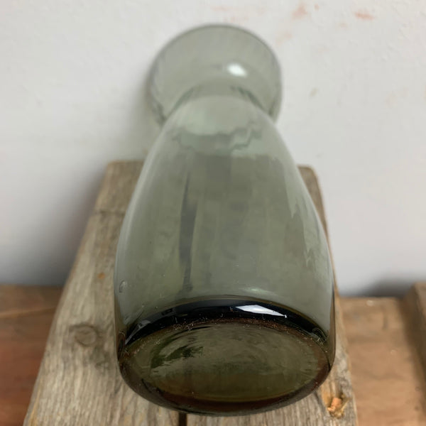 Vintage Hyazinthen Vase aus Rauchglas