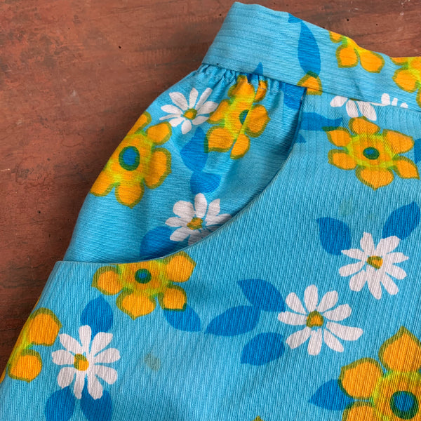 70er Jahre Minirock Flower Power