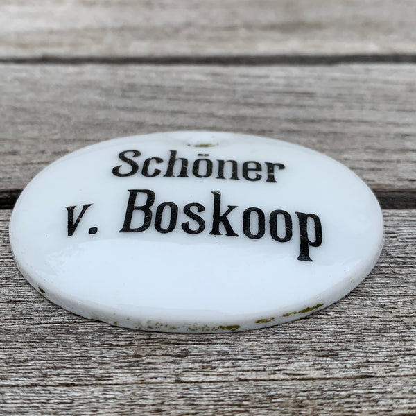 Porzellan Schild Apfel Schöner v. Boskoop