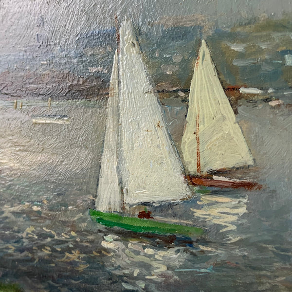 Kleines Gemälde Hamburg Alster
