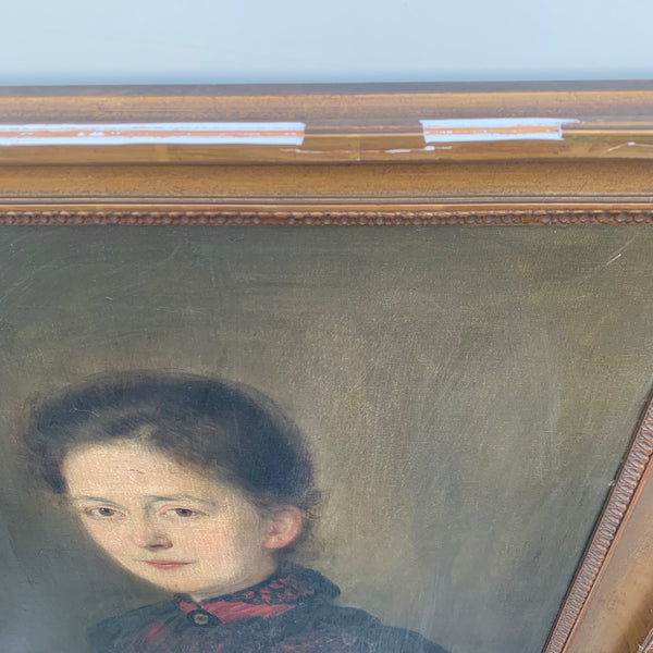 Ölgemälde Portrait vermutlich von Johannes Kleinschmidt