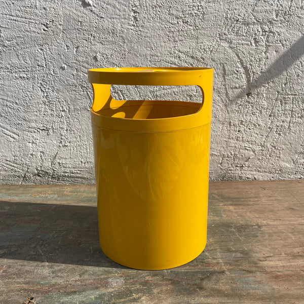 Mid Century Schirmständer gelb