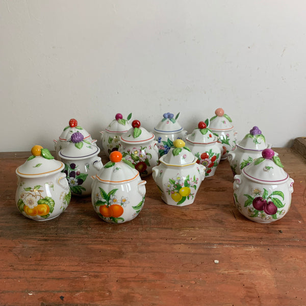 12 Marmeladen Töpfe von Lenox Fine Porcelain