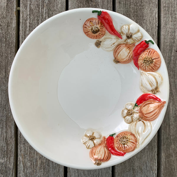 Bassano italienische Keramik runde mediterranes Antipastischale