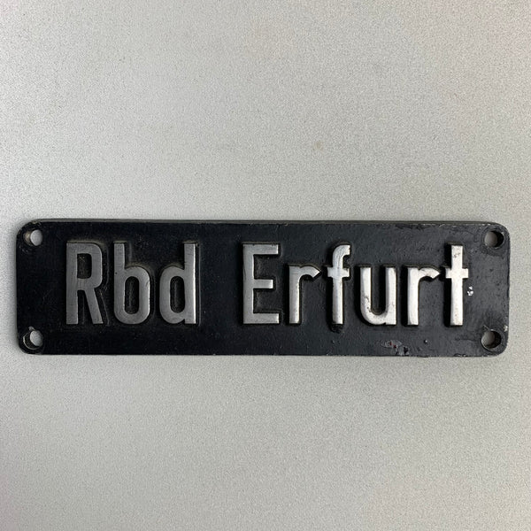 Lokschild Eisenbahn Rbd Erfurt