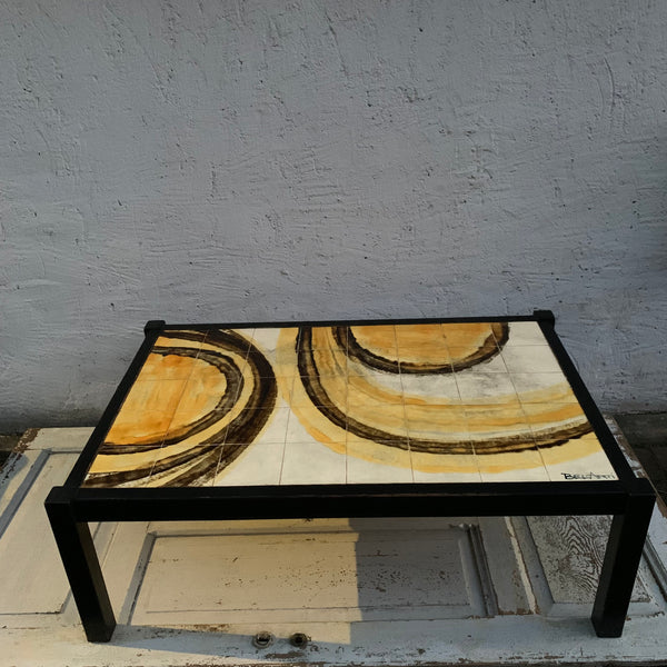 Vintage Keramik Couchtisch von Belarti