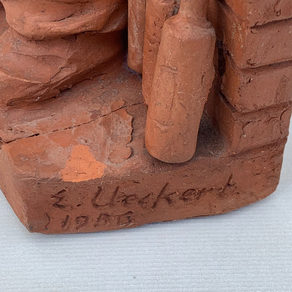 Büste Maurer mit Kelle und Stein von Ueckert