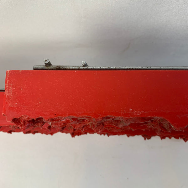 Große rote Struktur Wandlampe von Uwe Mersch