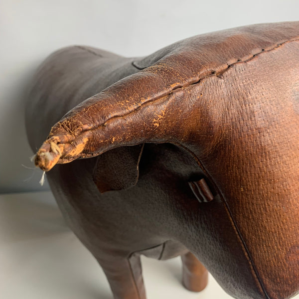 Vintage Leder Stier von Dimitri Omersa für das Londoner Kaufhaus Liberty